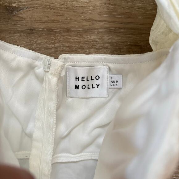 Hello Molly LINKING UP LACE MIDI DRESS WHITE - Picture 6 of 7